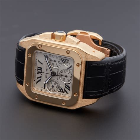 cartier santos watch used|pre owned cartier santos.